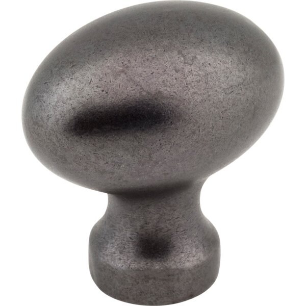 Jeffrey Alexander 1-3/16" Overall Length Gun Metal Football Bordeaux Cabinet Knob 3990-DACM - main